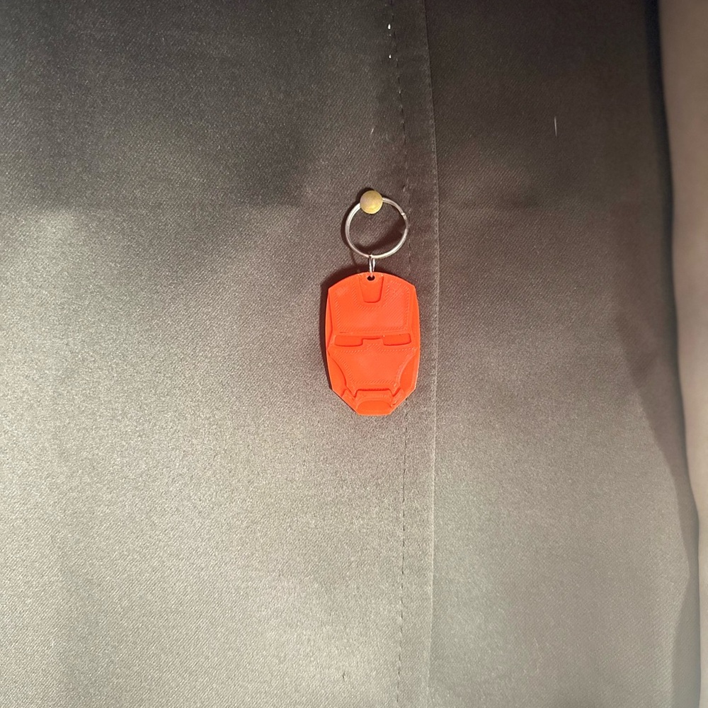 Red Iron Man Keychain